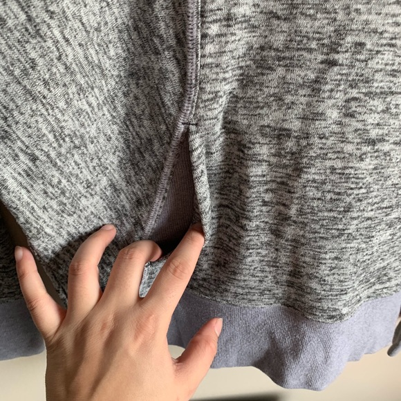 Athleta Gray Marled Hoodie Hooded Sweatshirt - Picture 2 of 6